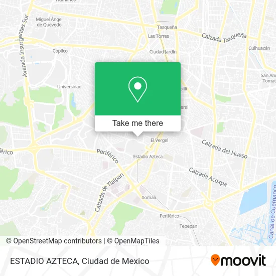 ESTADIO AZTECA map