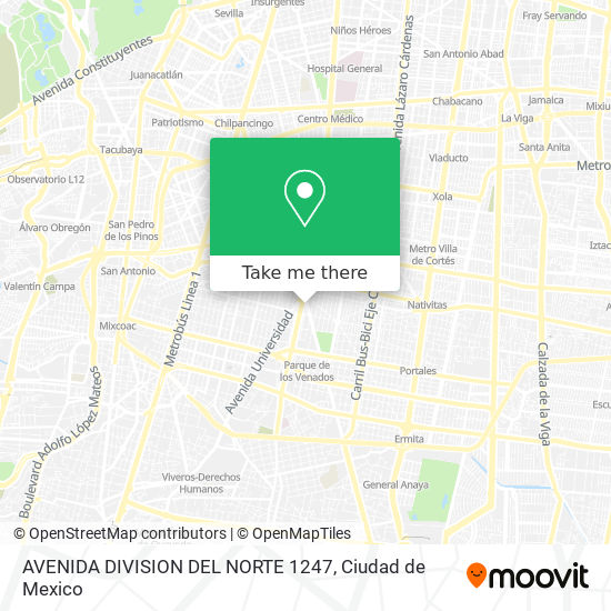 AVENIDA DIVISION DEL NORTE   1247 map