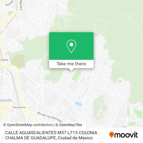 CALLE AGUASCALIENTES M57 L715 COLONIA CHALMA DE GUADALUPE map