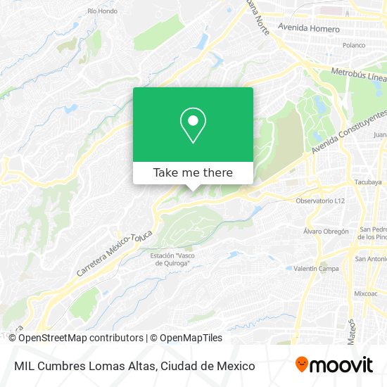 Mapa de MIL Cumbres   Lomas Altas