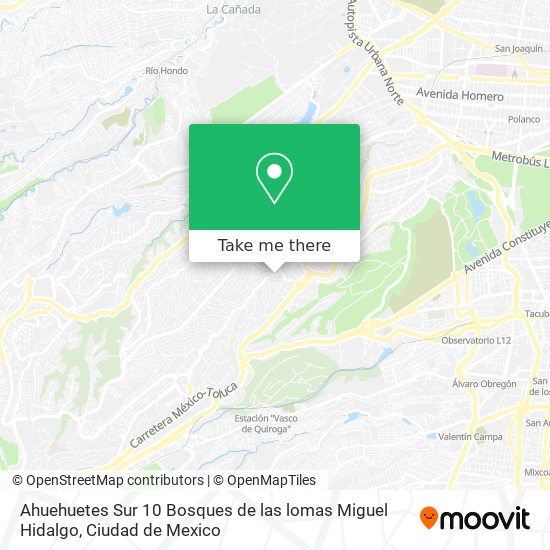 Ahuehuetes Sur 10 Bosques de las lomas Miguel Hidalgo map