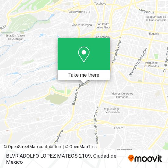BLVR ADOLFO LOPEZ MATEOS 2109 map