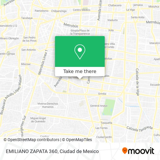 Mapa de EMILIANO ZAPATA 360