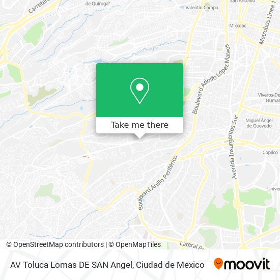 AV  Toluca   Lomas DE SAN Angel map