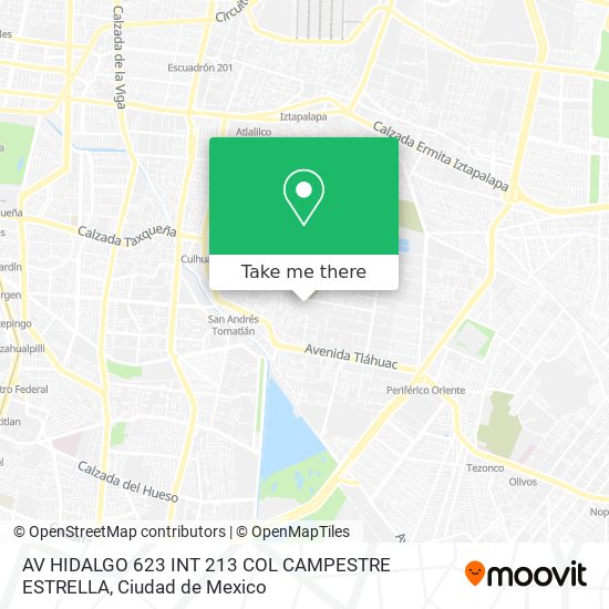AV  HIDALGO  623  INT  213 COL  CAMPESTRE ESTRELLA map