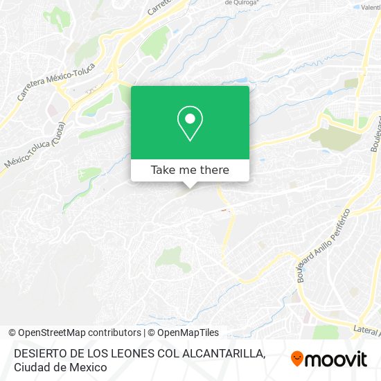 DESIERTO DE LOS LEONES  COL  ALCANTARILLA map