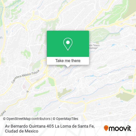 Mapa de Av Bernardo Quintana 405  La Loma de Santa Fe