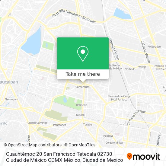 Cuauhtémoc 20  San Francisco Tetecala  02730 Ciudad de México  CDMX  México map