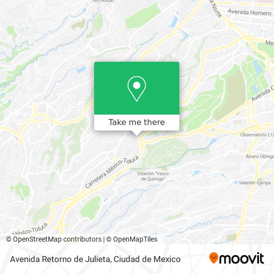 Mapa de Avenida Retorno de Julieta