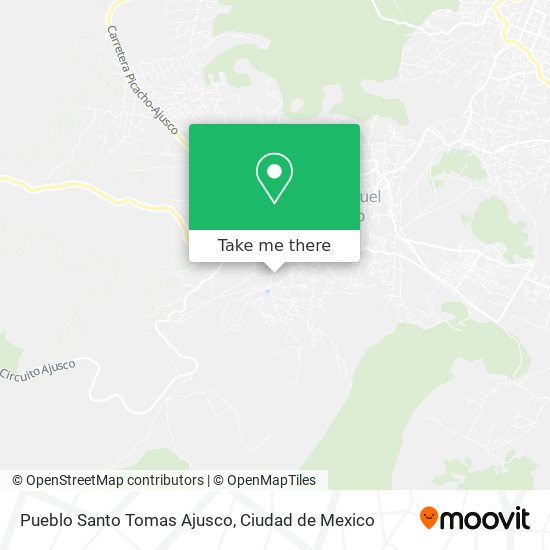 Pueblo Santo Tomas Ajusco map