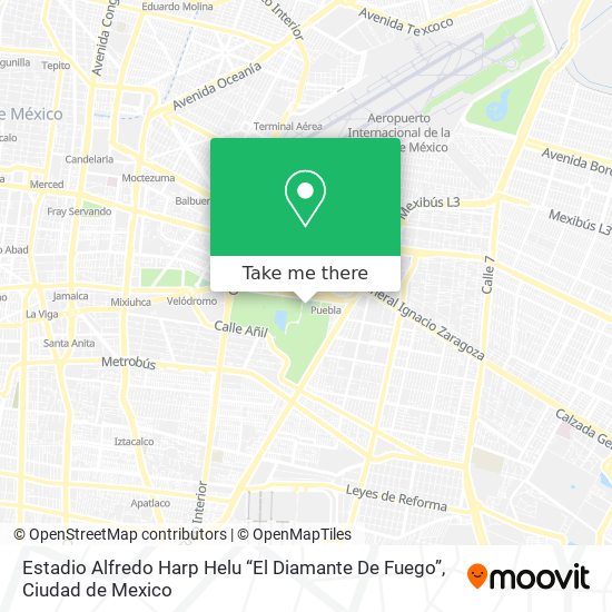 Estadio Alfredo Harp Helu “El Diamante De Fuego” map