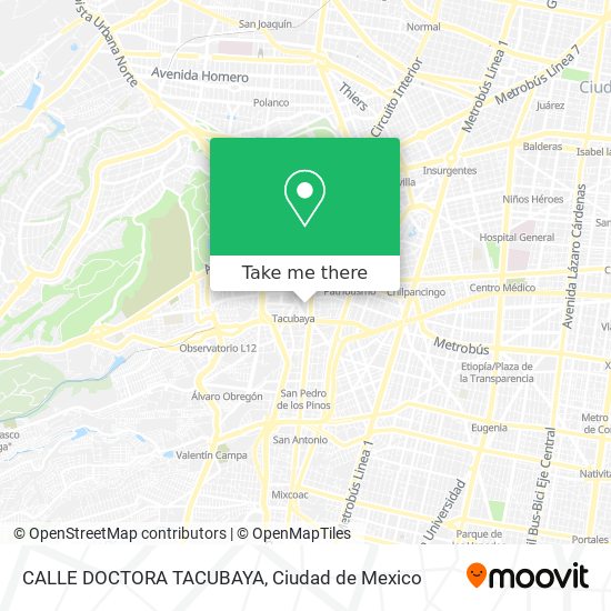 CALLE DOCTORA  TACUBAYA map