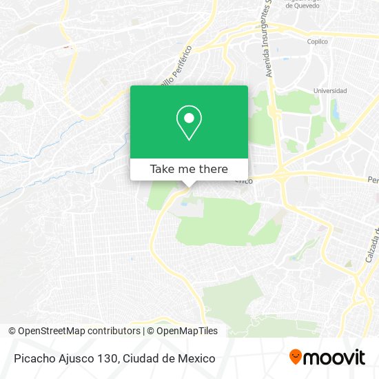 Mapa de Picacho Ajusco 130