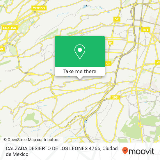 Mapa de CALZADA DESIERTO DE LOS LEONES 4766