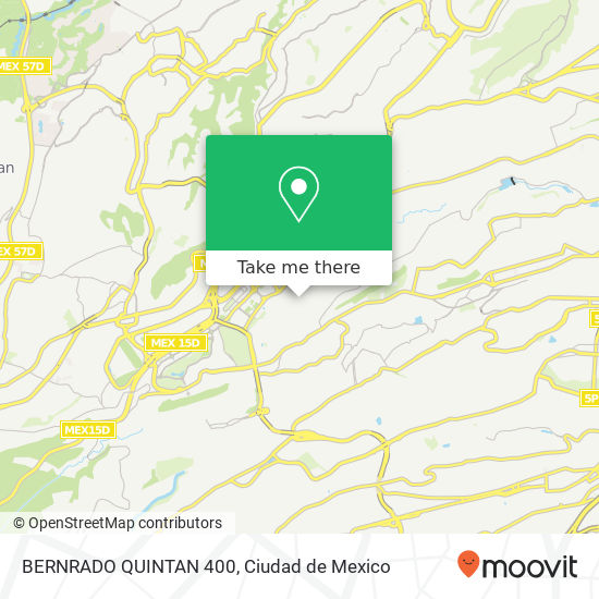 BERNRADO QUINTAN 400 map