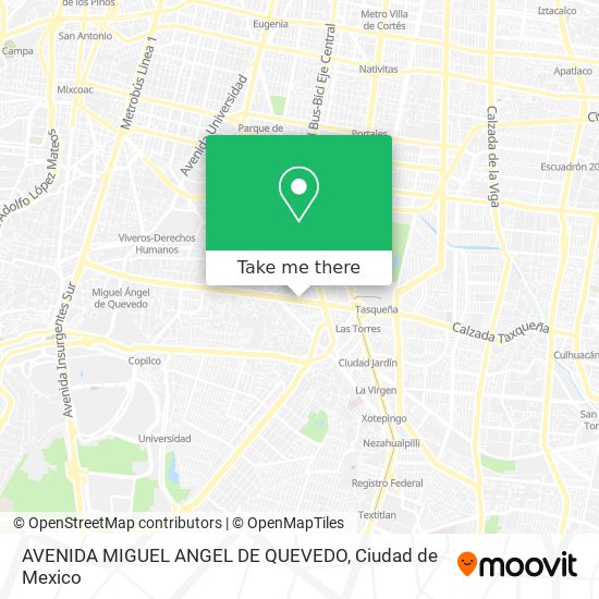AVENIDA MIGUEL ANGEL DE QUEVEDO map