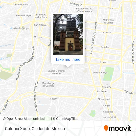 Mapa de Colonia Xoco