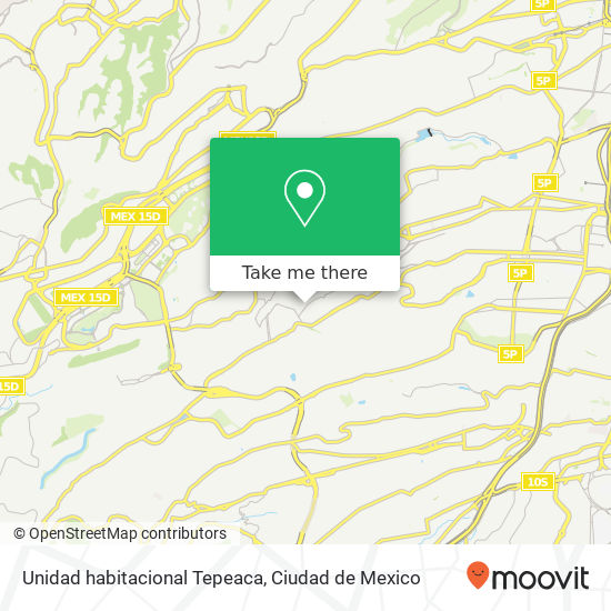Unidad habitacional Tepeaca map