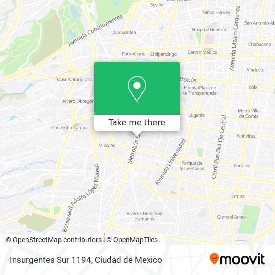 Insurgentes Sur 1194 map