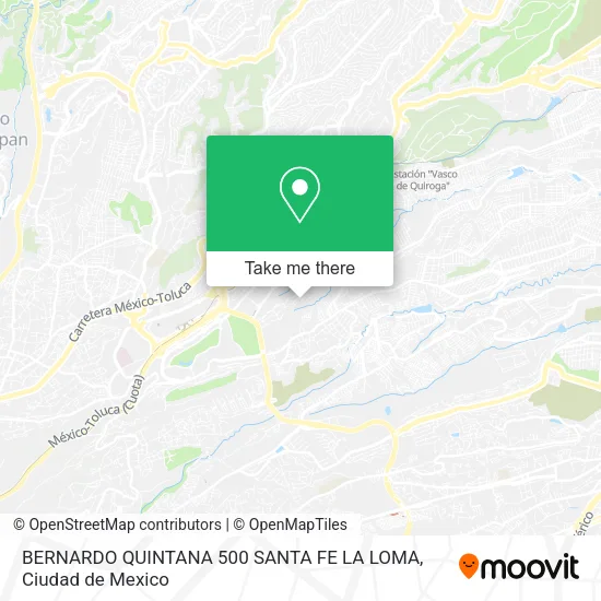 Mapa de BERNARDO QUINTANA 500  SANTA FE LA LOMA