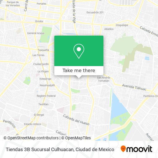 Tiendas 3B Sucursal Culhuacan map