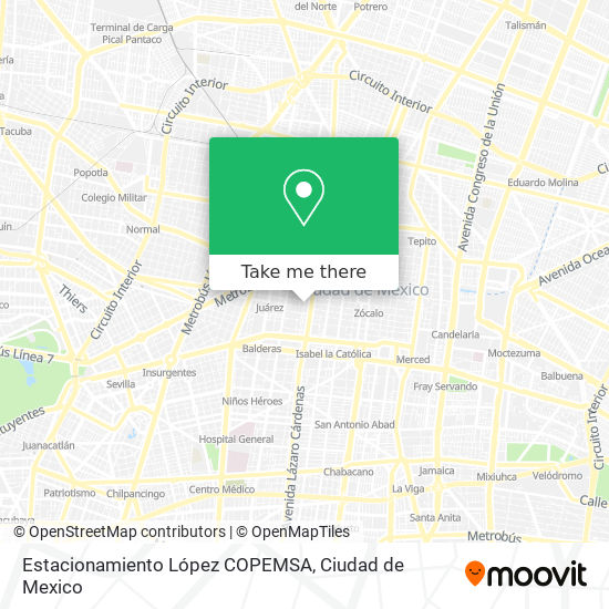 Estacionamiento López COPEMSA map