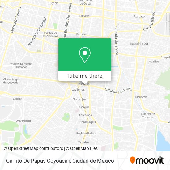 Mapa de Carrito De Papas Coyoacan
