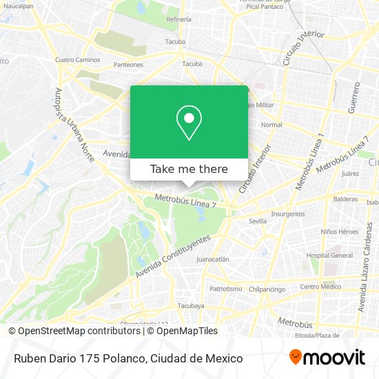 Ruben Dario 175 Polanco map