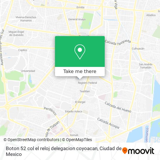 Boton 52 col  el reloj delegacion  coyoacan map