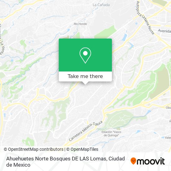 Mapa de Ahuehuetes Norte   Bosques DE LAS Lomas