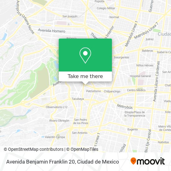 Avenida Benjamin Franklin  20 map