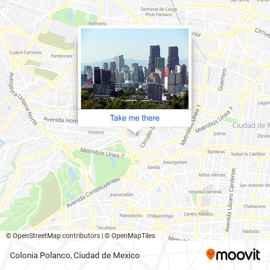 Colonia Polanco map