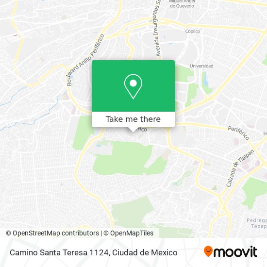 Camino Santa Teresa 1124 map