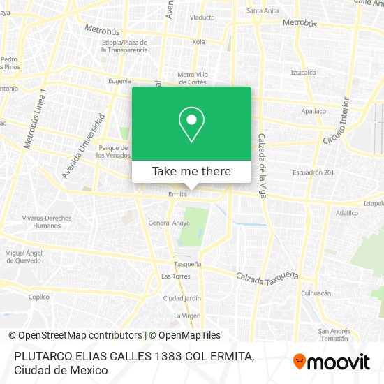 Mapa de PLUTARCO ELIAS CALLES  1383 COL  ERMITA