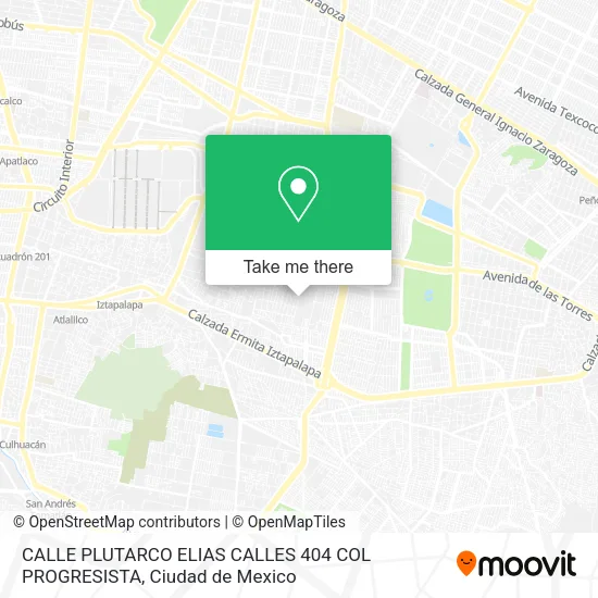 Mapa de CALLE PLUTARCO ELIAS CALLES 404  COL  PROGRESISTA