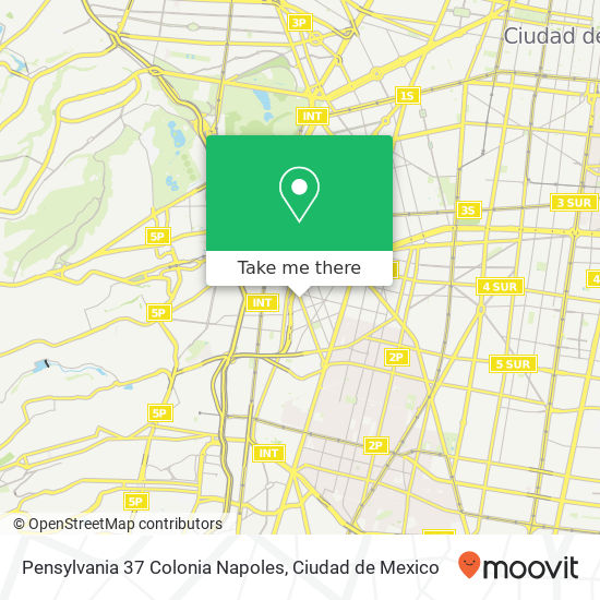 Pensylvania 37  Colonia Napoles map