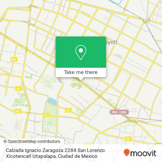 Calzada Ignacio Zaragoza 2284  San Lorenzo Xicotencatl  Iztapalapa map