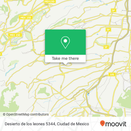 Desierto de los leones 5344 map