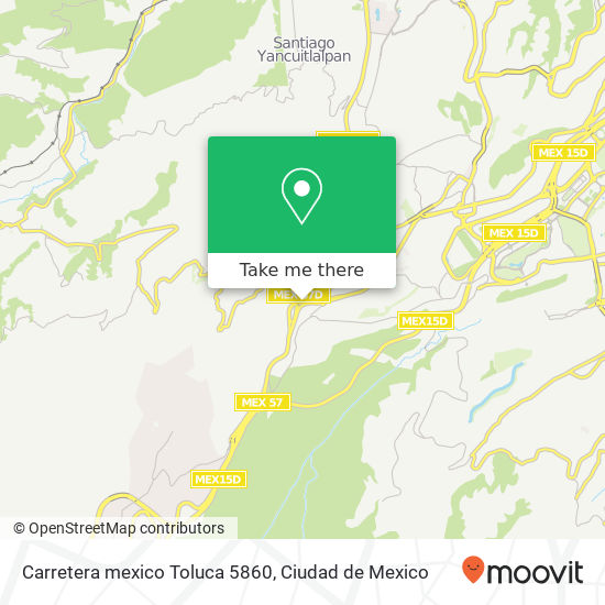 Carretera mexico Toluca 5860 map
