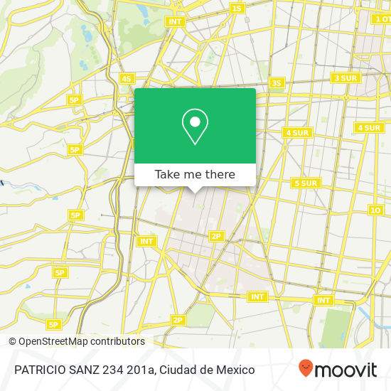 Mapa de PATRICIO SANZ 234   201a