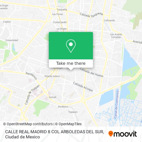CALLE REAL MADRID   8  COL  ARBOLEDAS DEL SUR map