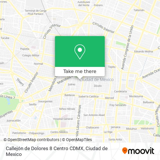 Mapa de Callejón de Dolores  8  Centro  CDMX