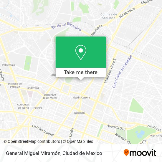 Mapa de General Miguel Miramón