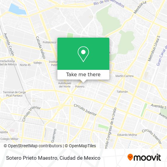 Sotero Prieto Maestro map