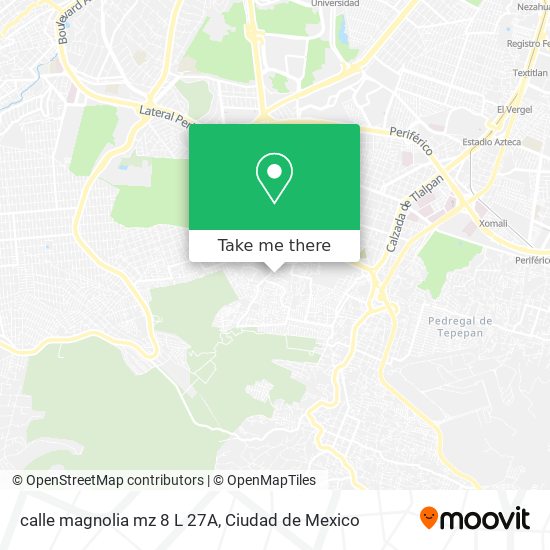 Mapa de calle magnolia mz  8 L 27A