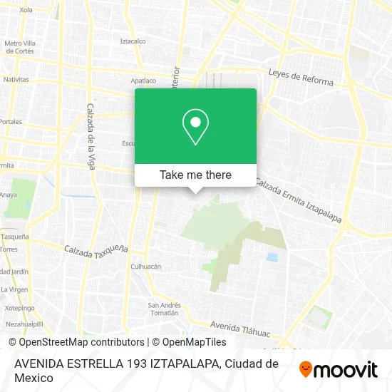 AVENIDA ESTRELLA 193 IZTAPALAPA map