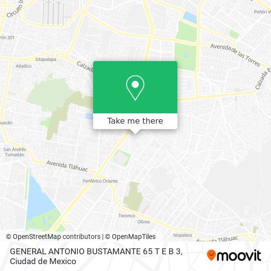 GENERAL ANTONIO BUSTAMANTE 65 T E B 3 map