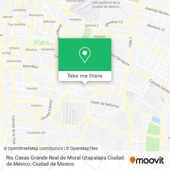 Mapa de Río Casas Grande  Real de Moral  Iztapalapa Ciudad de México