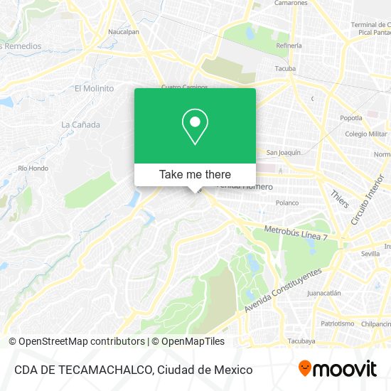 CDA  DE TECAMACHALCO map