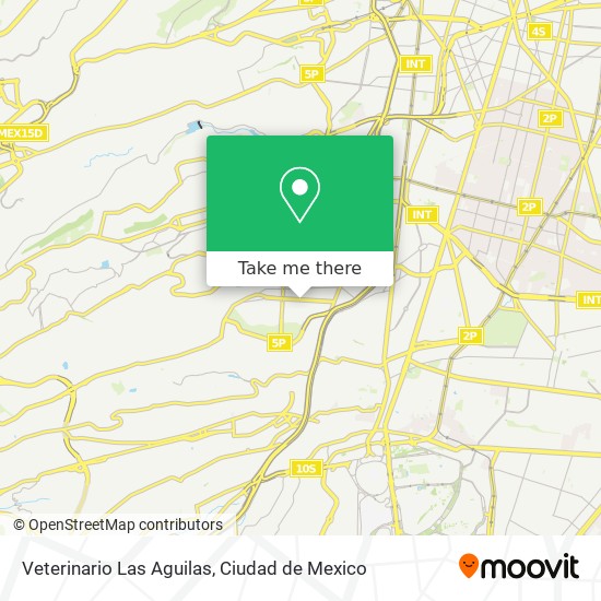 Mapa de Veterinario Las Aguilas